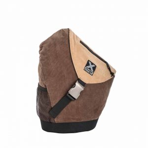 x-over schuine rugzak original cotton club corded brown medium